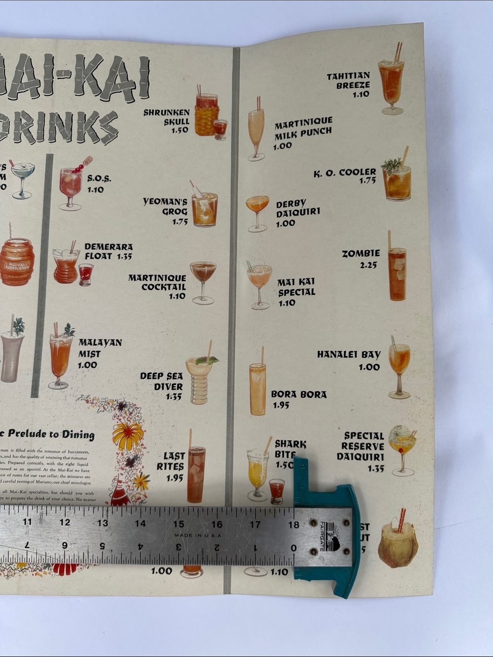 VTG 1957 Mai-Kai Tiki Restaurant Cocktail Menu Fort Lauderdale First Edition - Picture 4 of 12